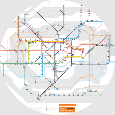 Underground Tube Map Calendar 2018
